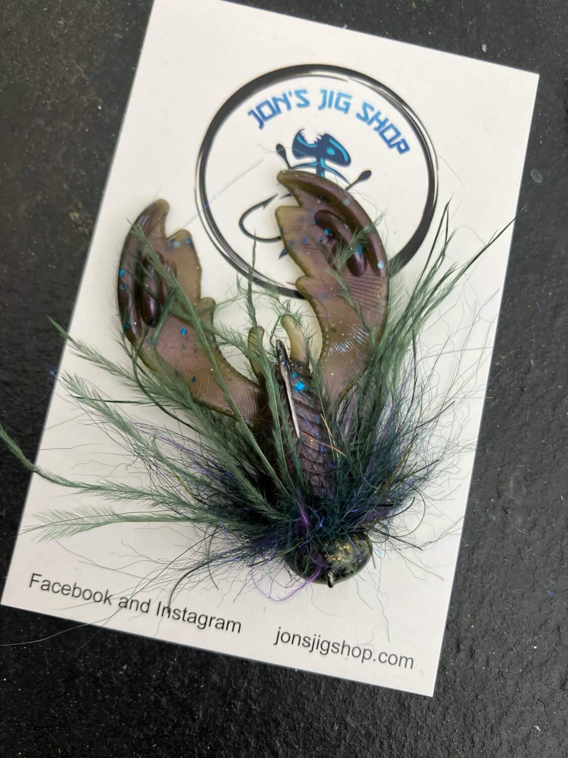 Pre Rigged Football Bug (Green Pumpkin Purple) 3/16 oz