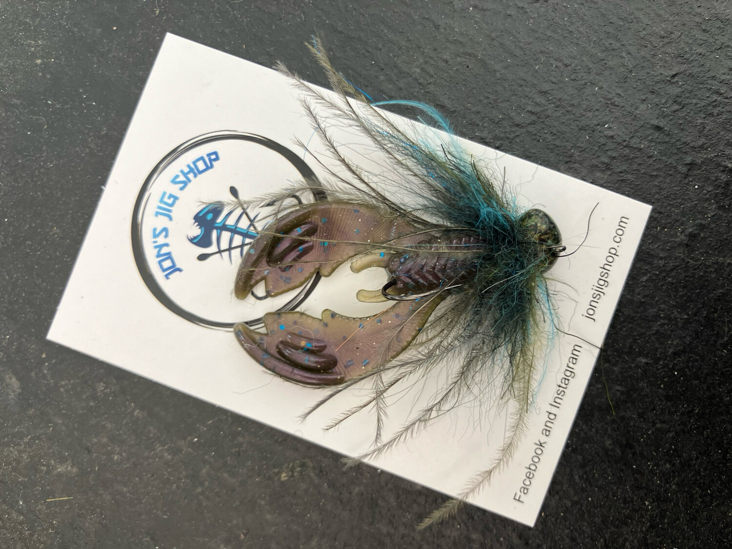 Pre Rigged Football Bug (Green Pumpkin Blue) 3/16 oz