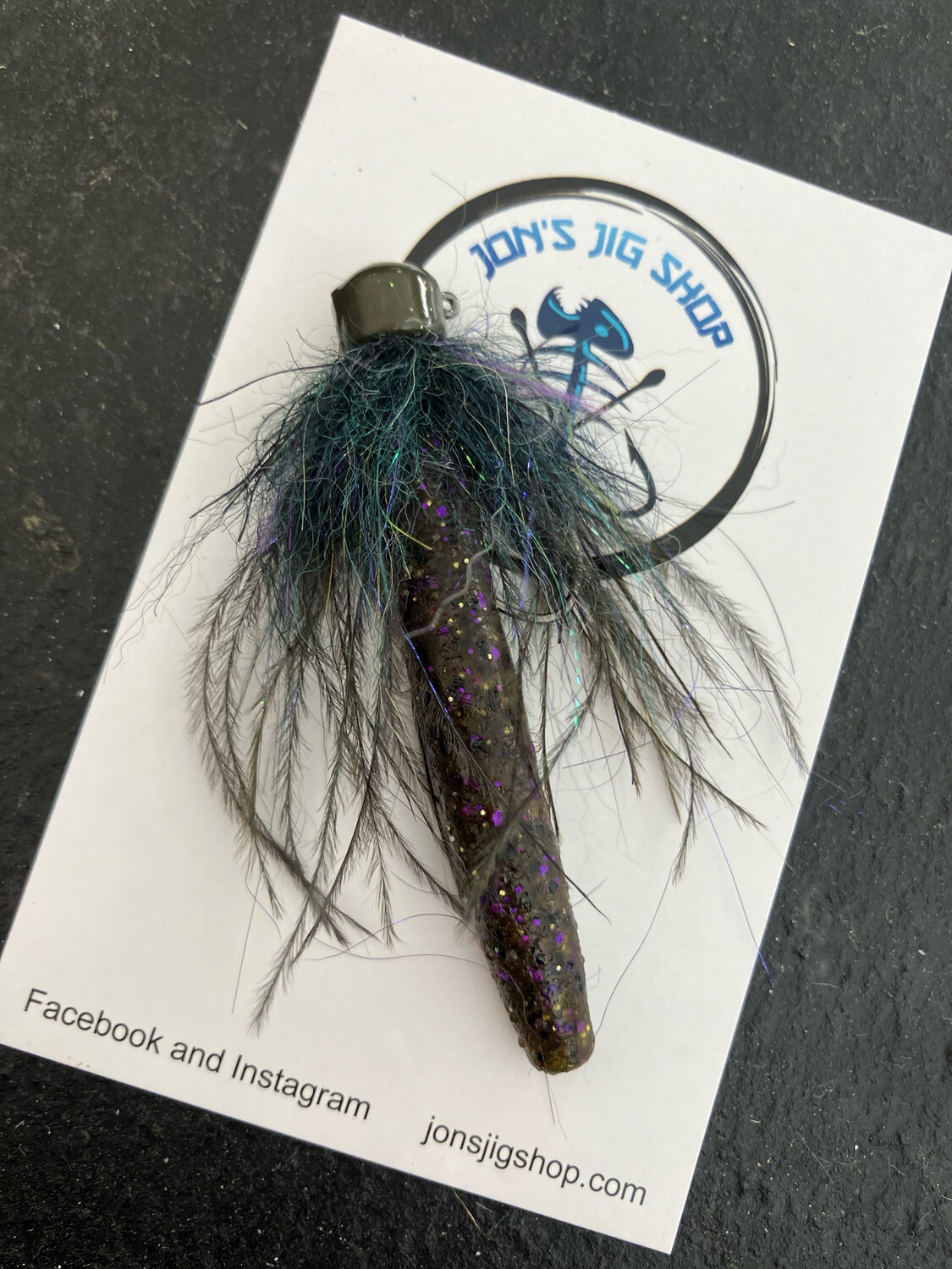 Pre Rigged Finesse Bug (Green Pumpkin Purple) 1/4 oz