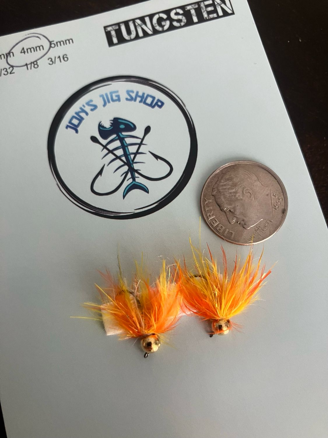4mm Tungsten Ice Fly- 2pack
