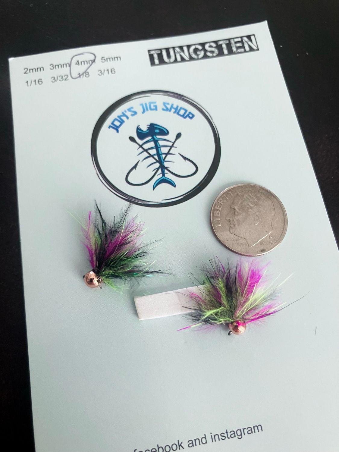 4mm Tungsten Ice Fly -2pack