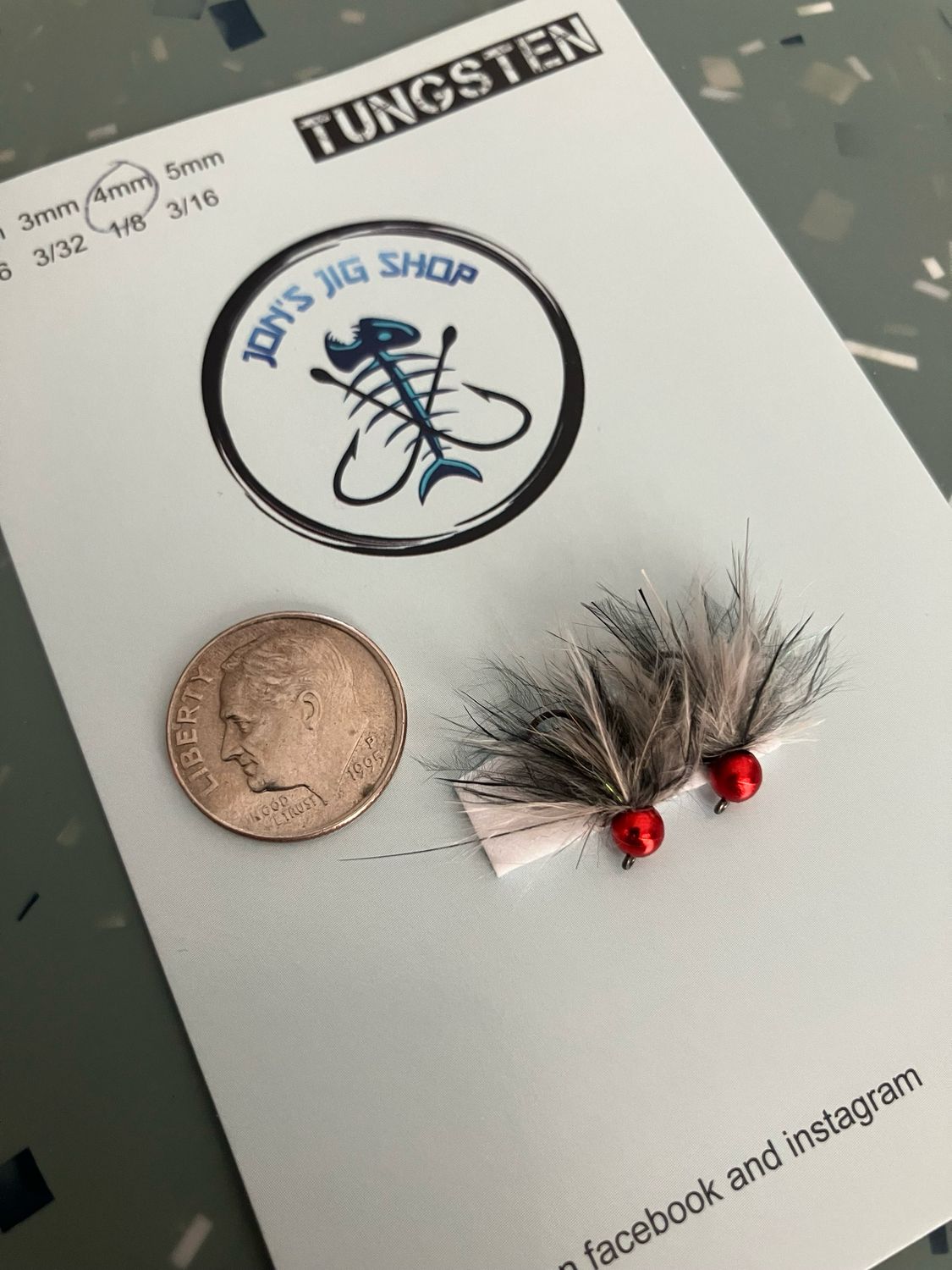 4mm Tungsten Ice Fly - 2pk