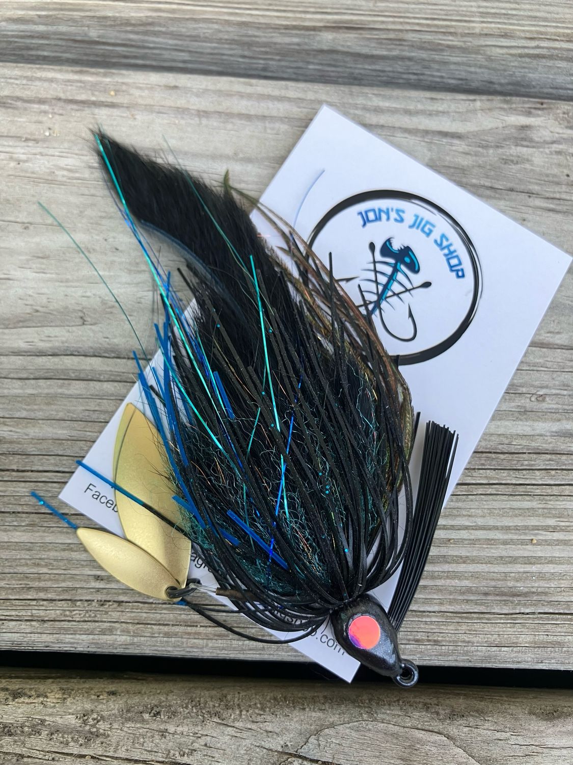 1/2 oz Bladed Zonker Swim Jig - Black And Blue