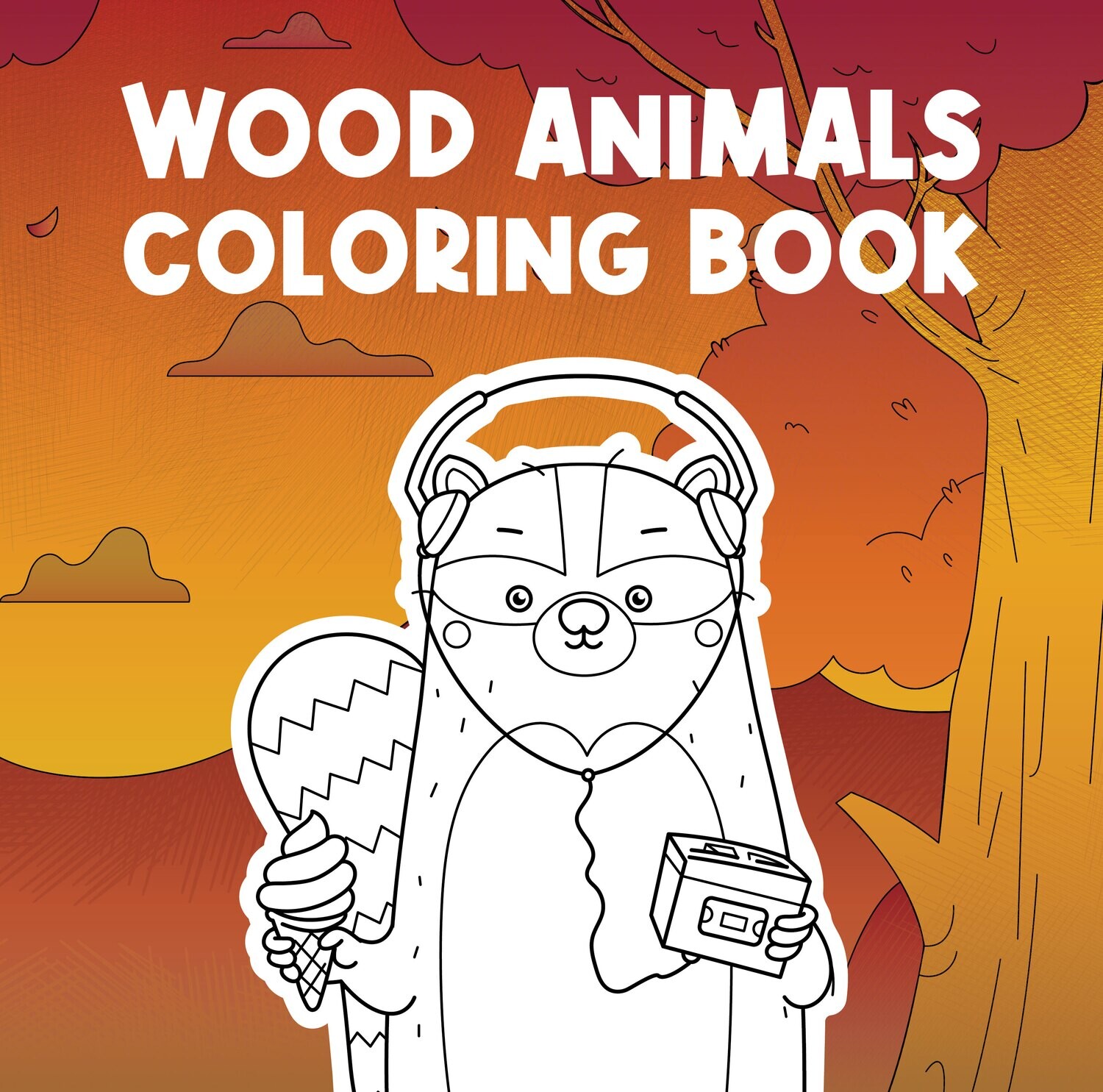Wood Animals Coloring Book