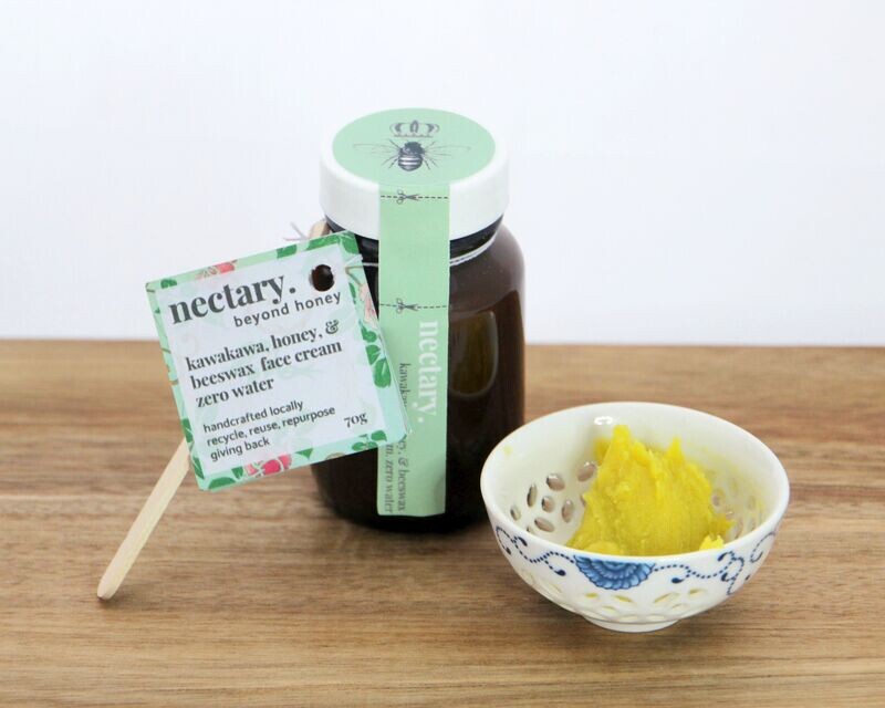 kawakawa, honey, &amp; beeswax face cream. zero water.