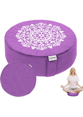 Meditation Cushion, Floor Pillow, 100% natural buckwheat hulls
