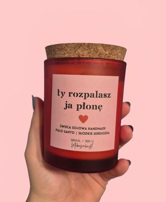 Świeca sojowa WALENTYNKI
