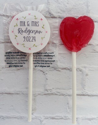 Bulk personalised Wedding party lollipops