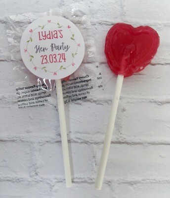 Bulk Personalised Hen party lollipops