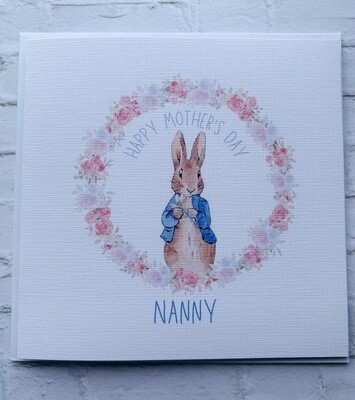 Personalised Peter Rabbit Mother's Day Card