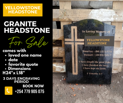 upright Granite Headstone