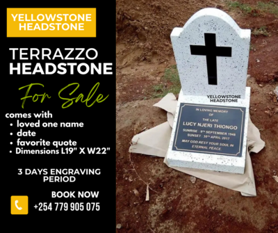 terrazzo memorial grave headstone and tombstone