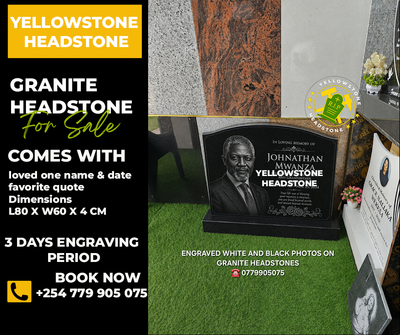 ENGRAVED WHITE AND BLACK PHOTOS ON GRANITE HEADSTONES 4CM THICK
