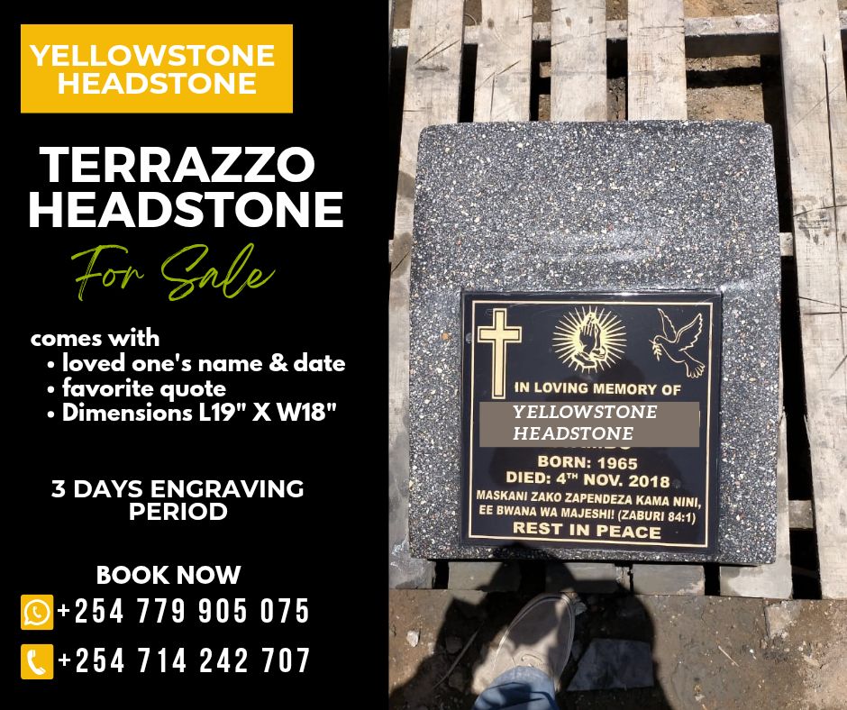 Terrazzo Base Headstone