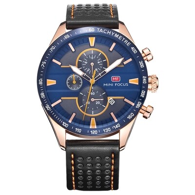 Royal Business Quartz Watch Men Leather Chronograph Mens Watches