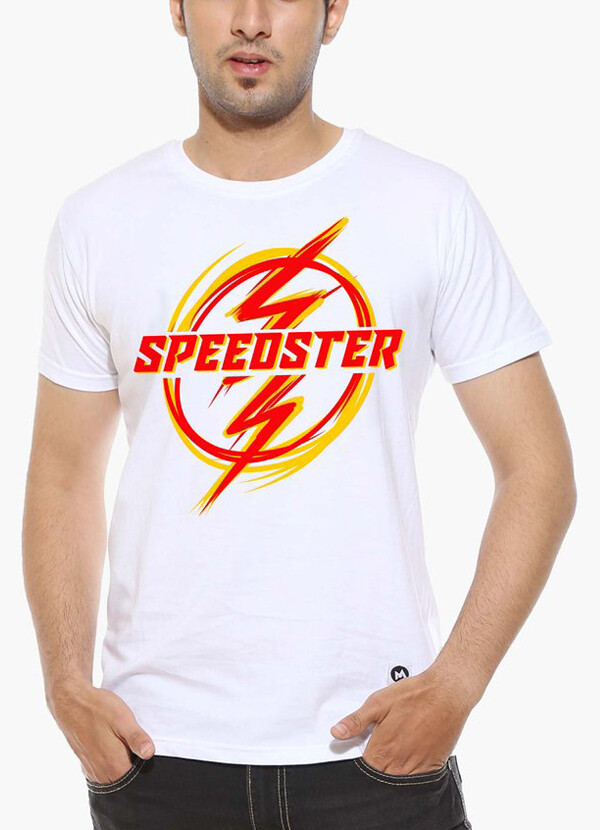 Speedster-White Men&#39;s Half Sleeve Graphic T Shirt 