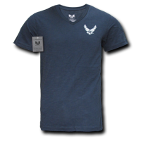 Military V-Neck Tee, Air Force, Navy, Large