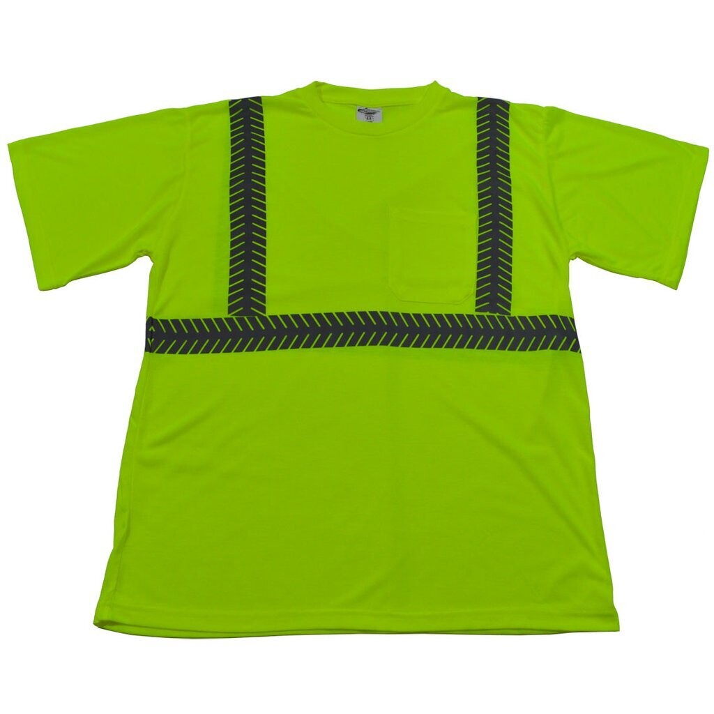 Petra Roc LJTSL3-4X ANSI Class 3 Lime Jersey Knit Pocket Long Sleeve T