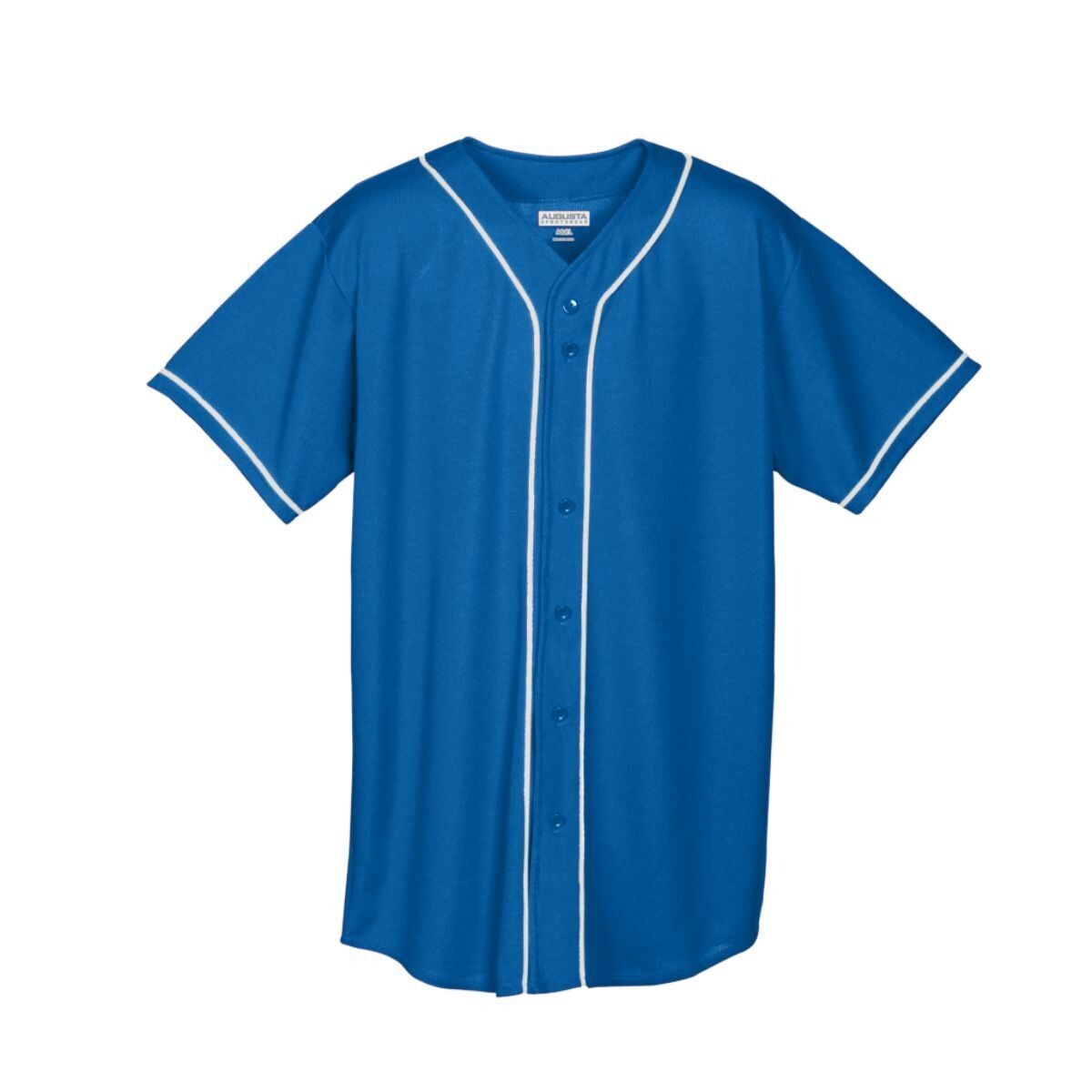 Youth Wicking Mesh Button Front Jersey, Size: M, Color: ROYAL/WHITE