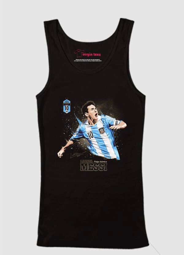 Messi Tank Top, Size: LARGE, Color: Black