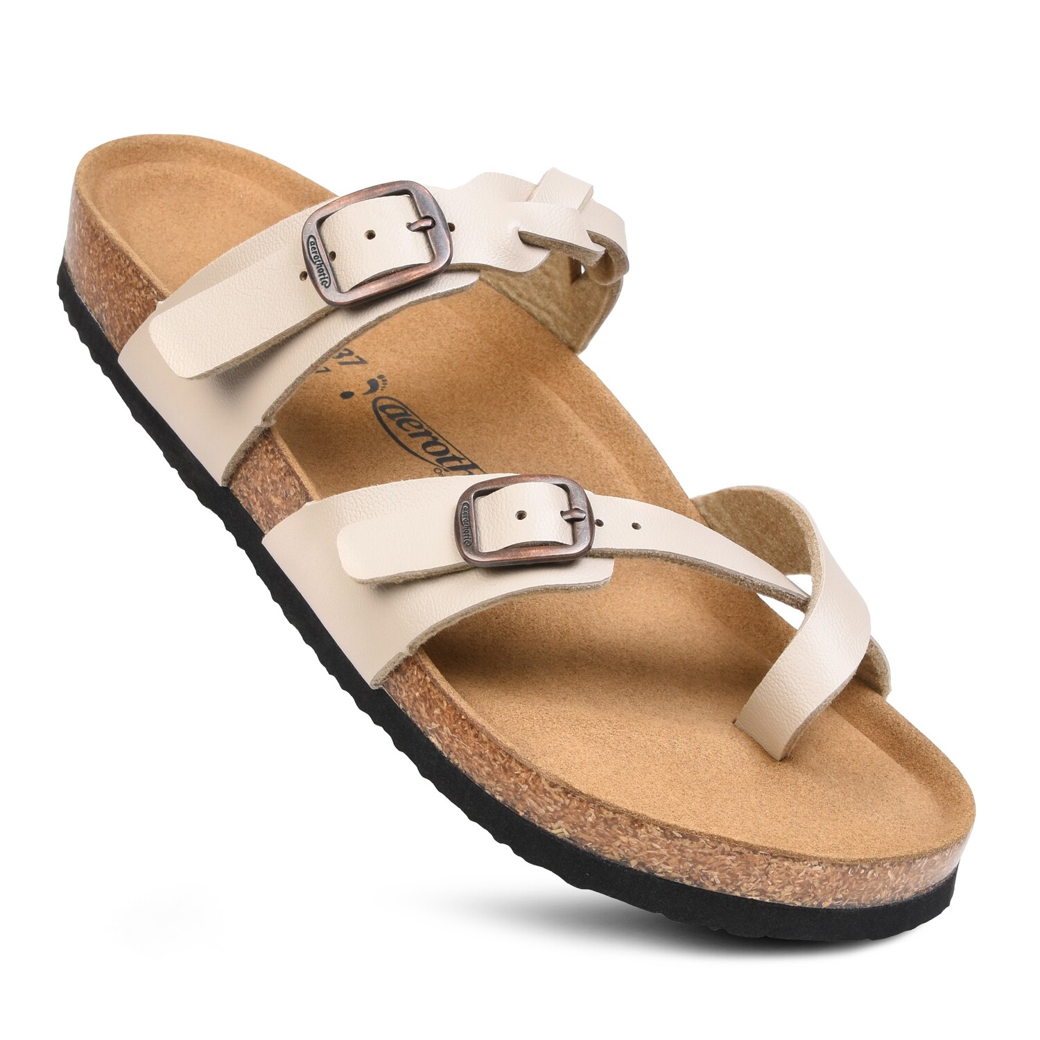Aerothotic Irenic Women&#39;s Soft Footbed Strappy Slide Sandals