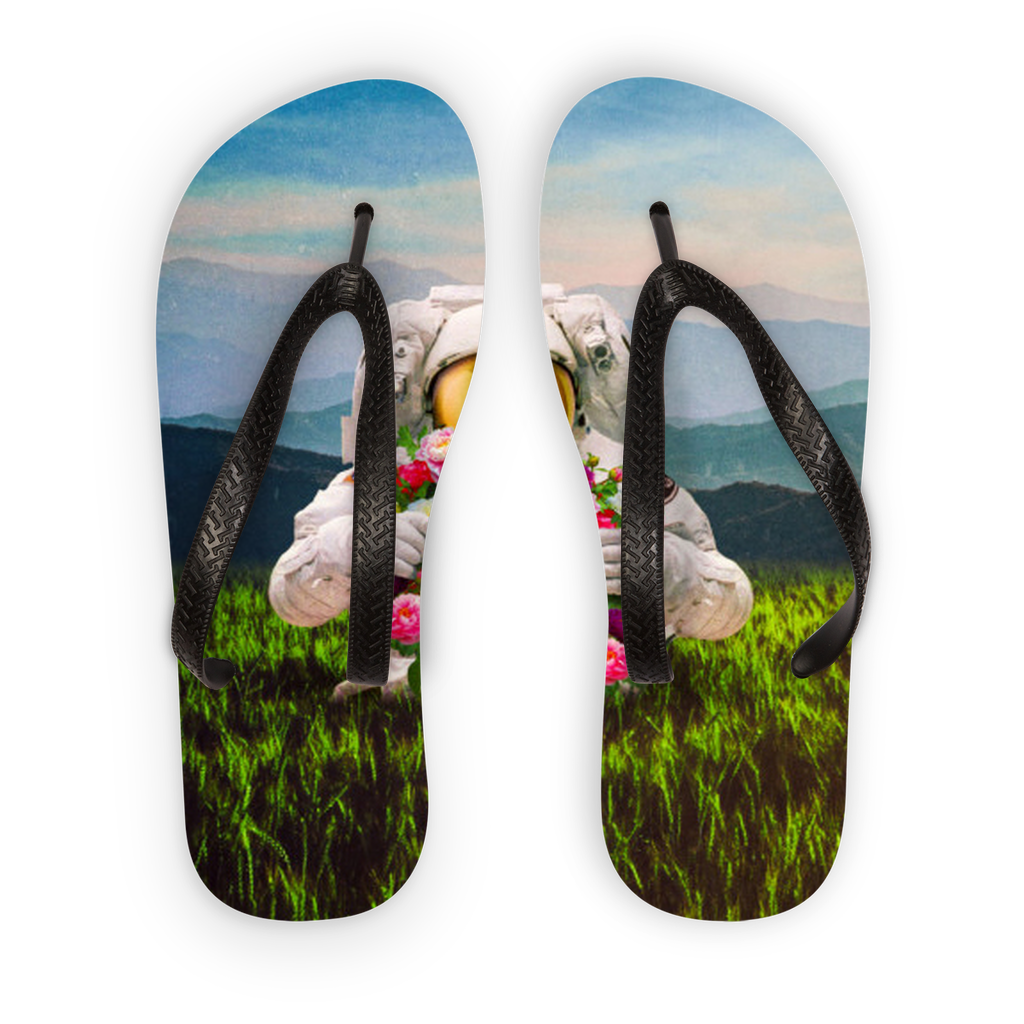 Escape the Universe Adult Flip Flops, Size: S, Color: Black Strap
