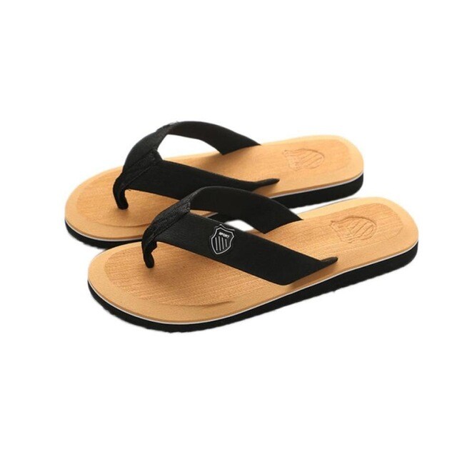 Men&#39;s Slippers Summer Flip-flops Slippers Beach, Color: A, Shoe Size: 40
