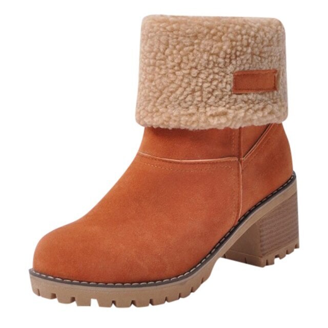 Plus Size Martin Snow Boots Short Bootie Footwear, Color: A, Shoe Size: 6.5