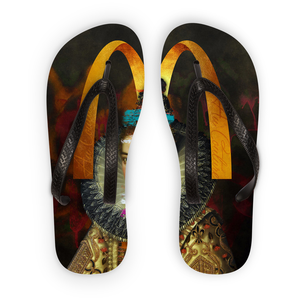 Au Couture Adult Flip Flops, Size: L, Color: Black Strap