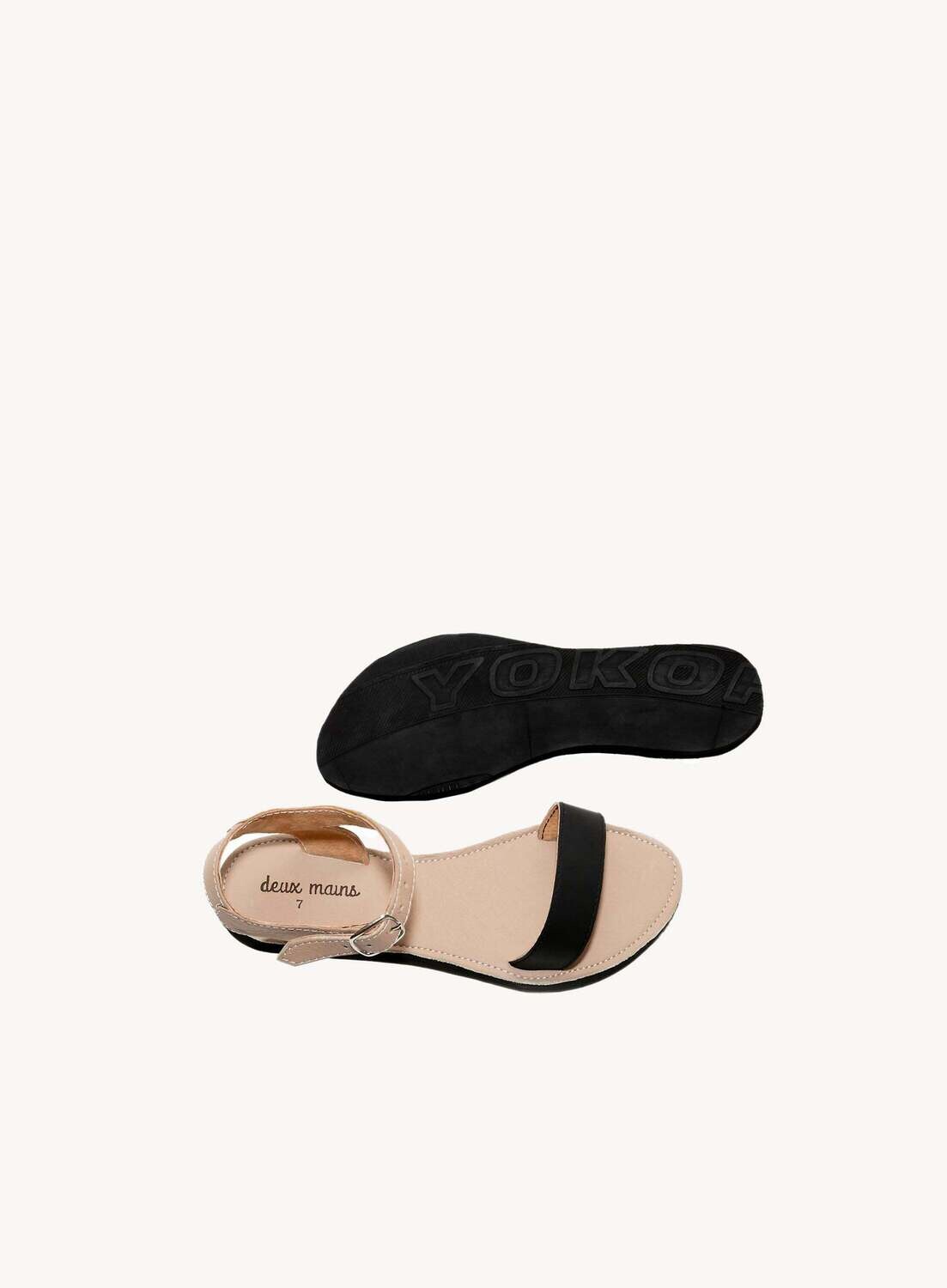 Simple Ankle Strap Sandal, Size: 6, Color: Black