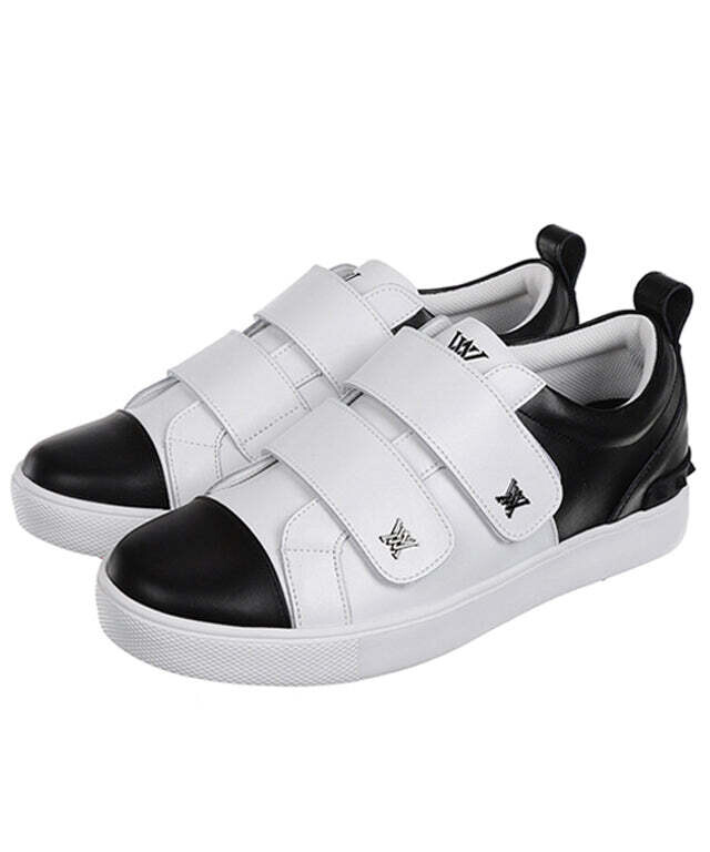 ANEW Golf: Men&#39;s Color Block Double Velcro Sneakers - Black, Size: 270 /Men US Size - 9, Color: Black