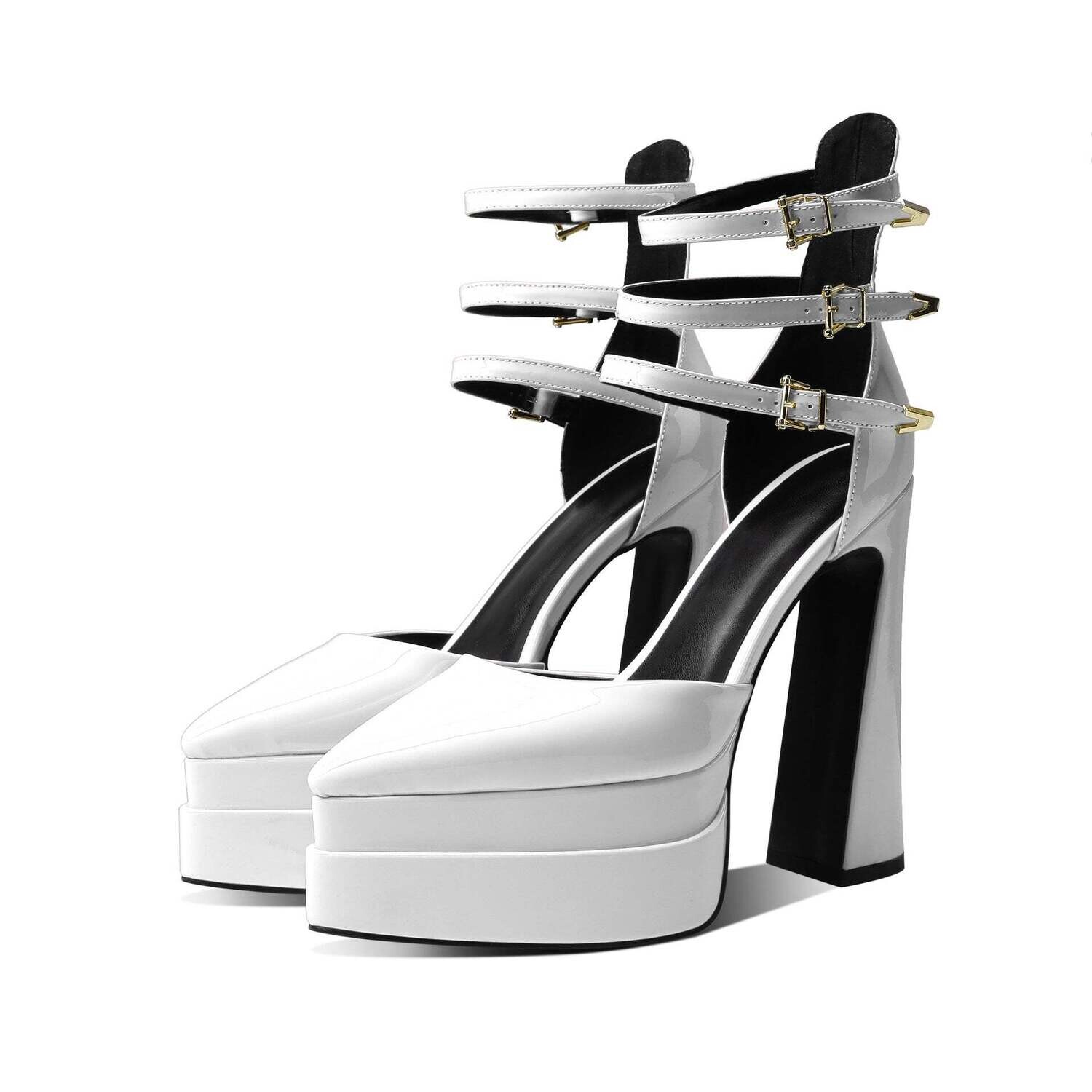 Fashion Pointed Toe Women&#39;s Shoes High Heel Hollow Sandals Waterproof , Size: 35, Color: White