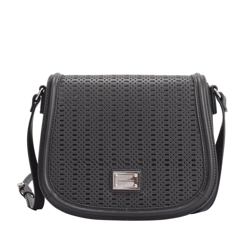 Maria Carla Woman&#39;s Fashion Luxury Leather Handbag-Small Purse, Smooth, Color: Black