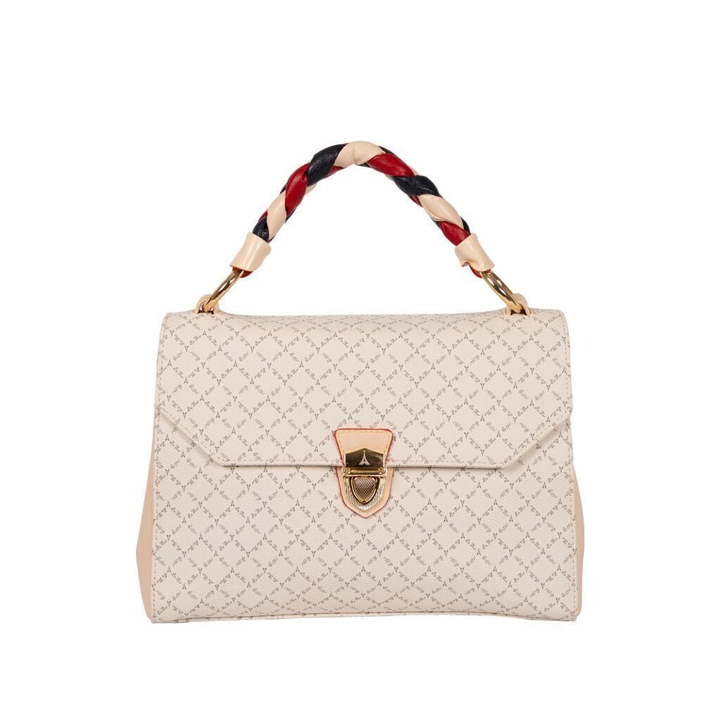 La Tour Eiffel Women&#39;s Luxury Fashion PVC Handbag, Synthetic Leather,, Color: WHITE