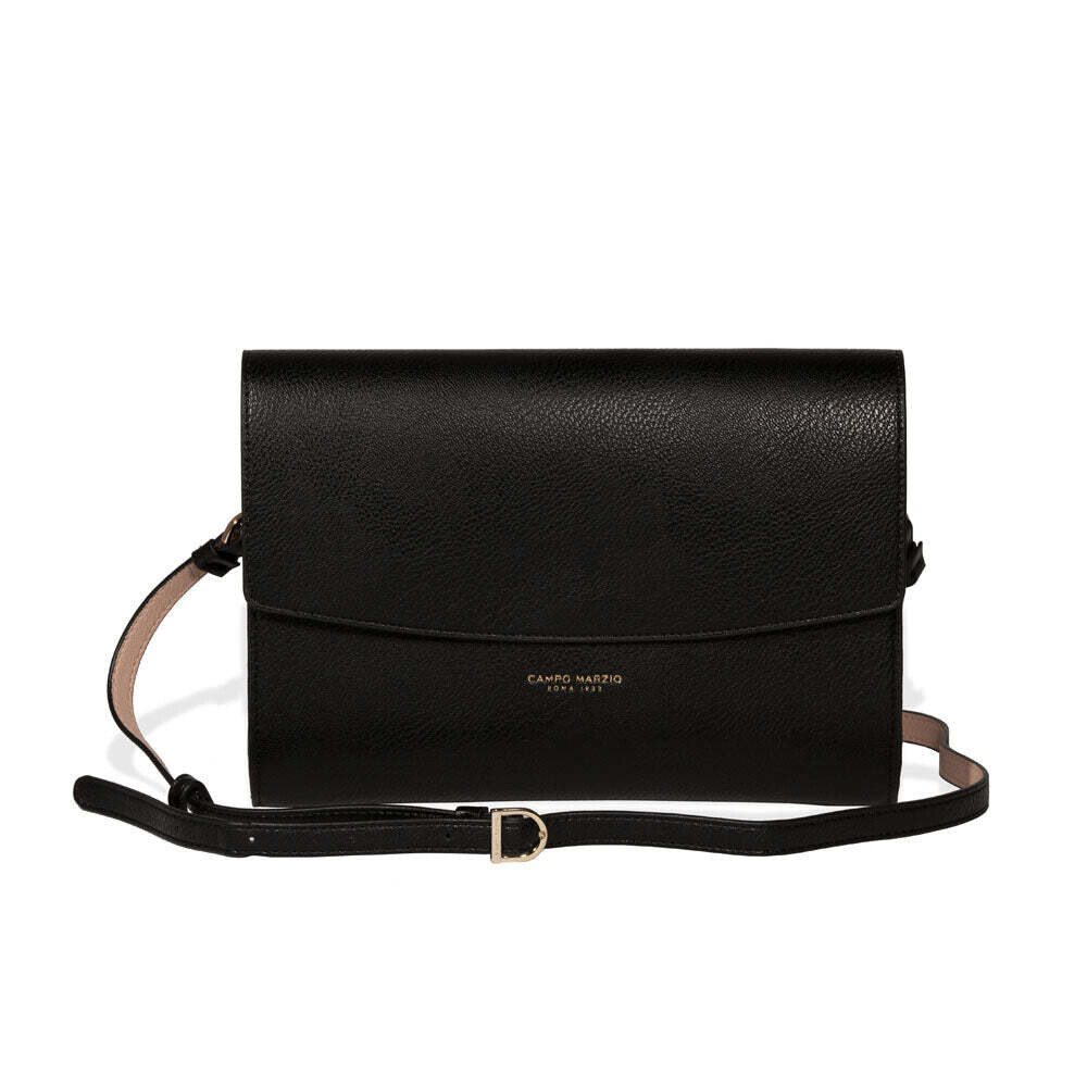 Campo Marzio Renee Clutch with Removable Crossbody Strap - Black