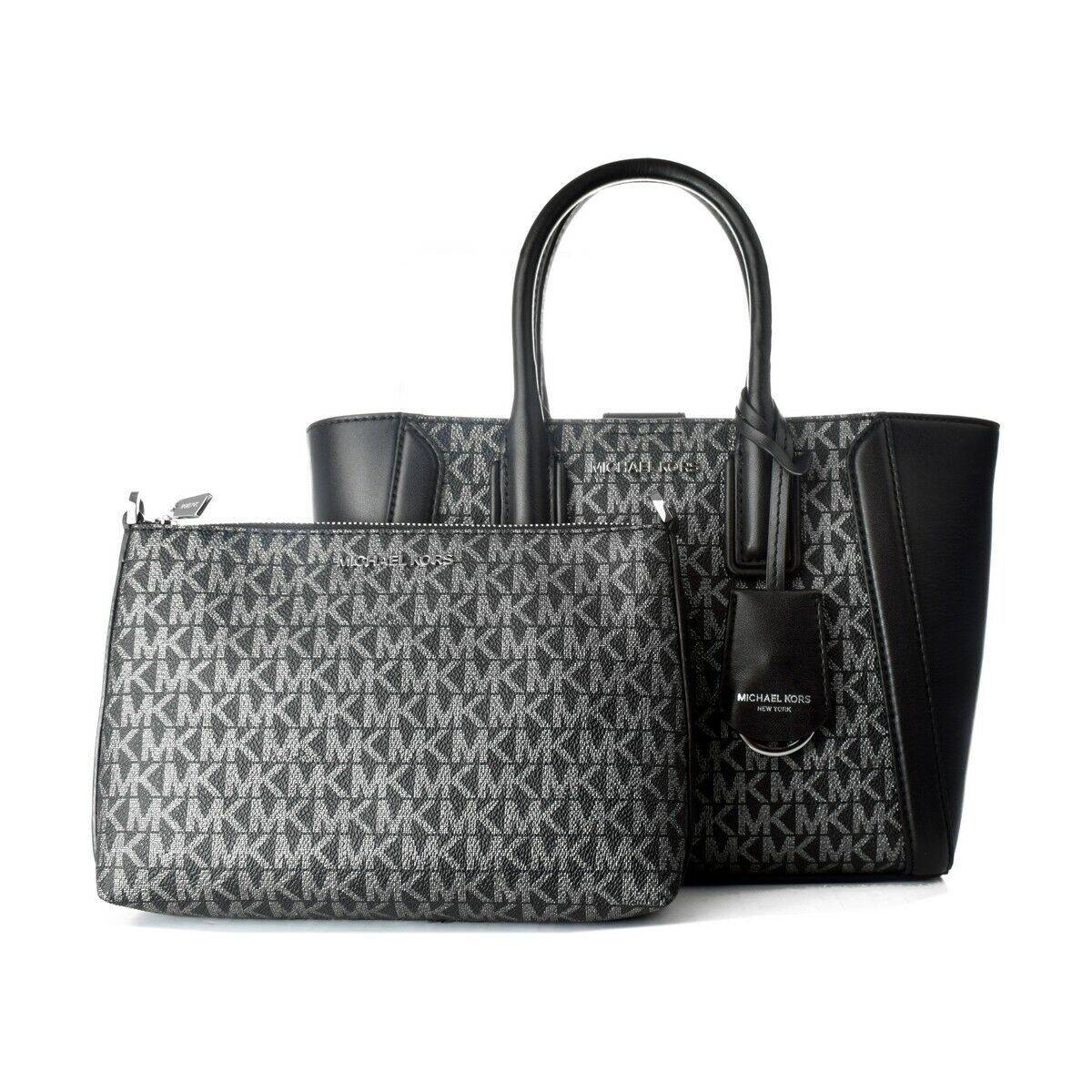 Women&#39;s Handbag Michael Kors 35F2S6KC5V-BLK-SILVER Black (24 x 20 x 8