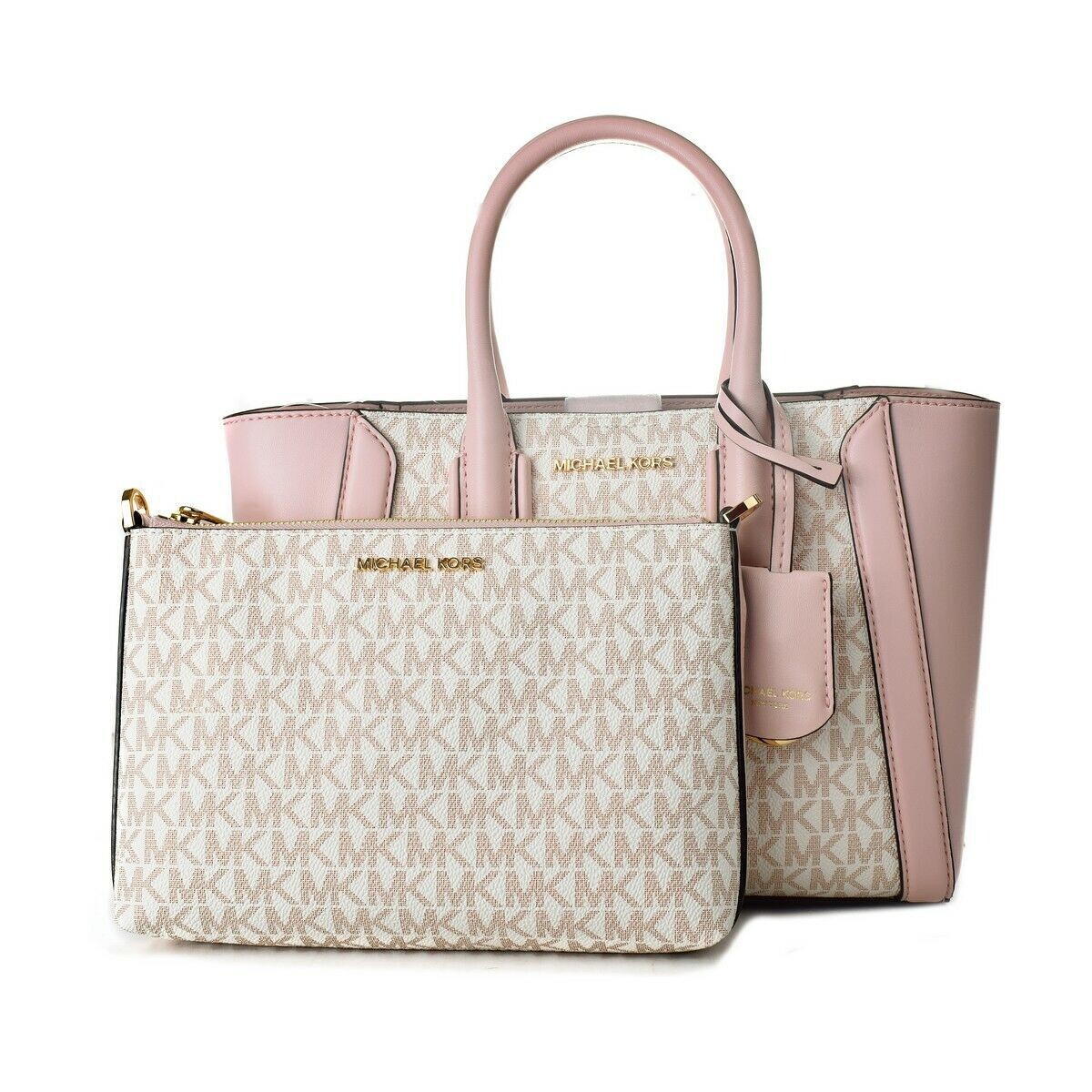 Women&#39;s Handbag Michael Kors 35F2G6KC5V-OPTWHT-RSGLD Pink (26 x 20 x