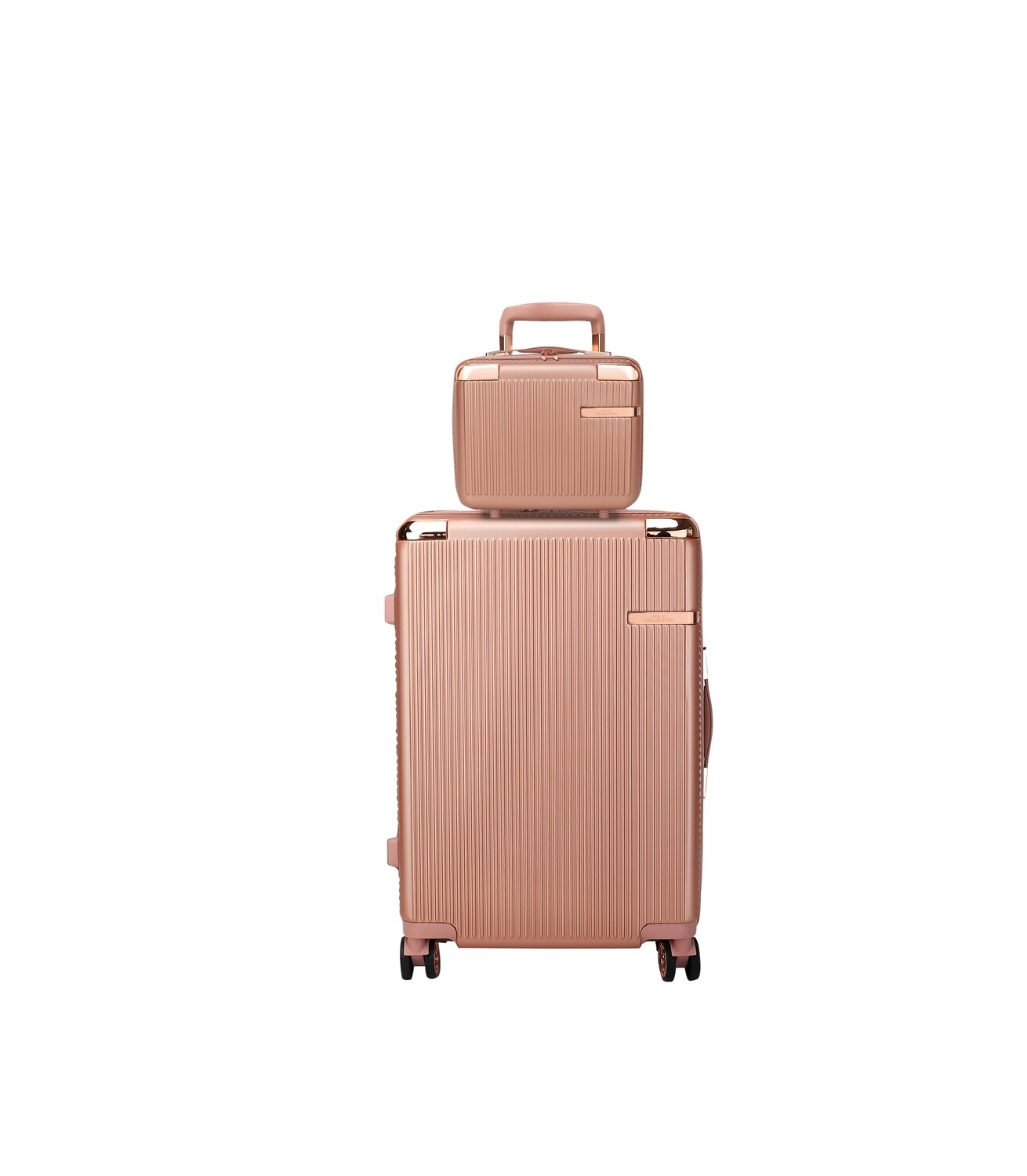 Tulum 2-piece carry-on luggage set, Color: Rose Gold