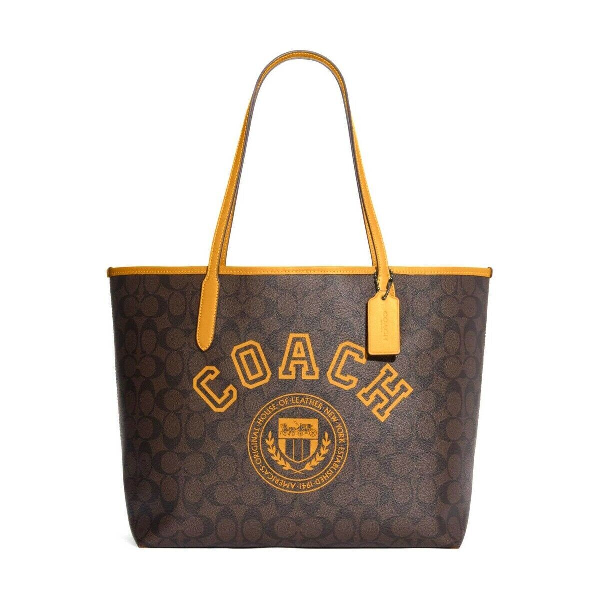 Women&#39;s Handbag Coach CB869-QBUOD 44 x 27 x 14 cm Brown