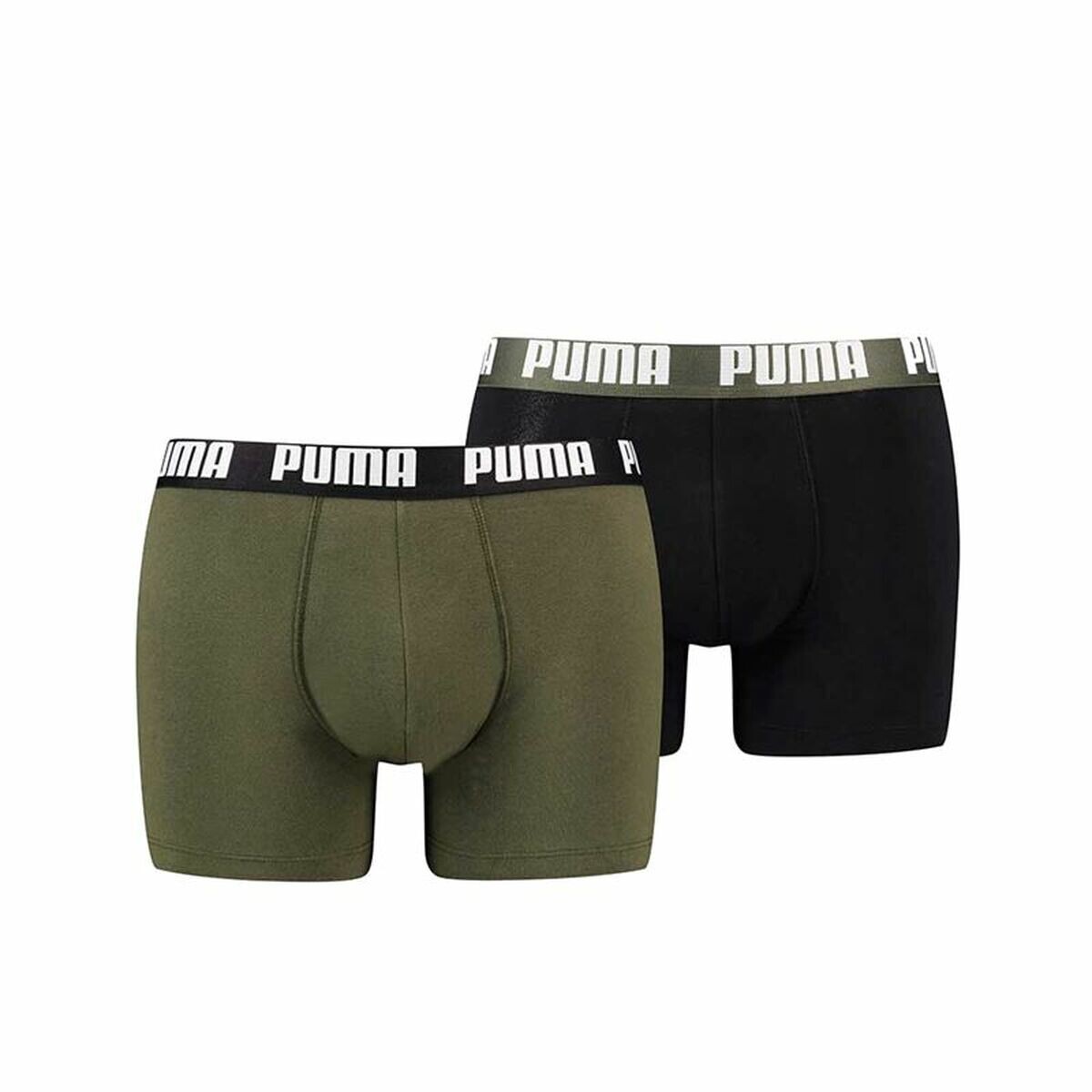 Men&#39;s Boxer Shorts Puma Black Green 2 Pieces