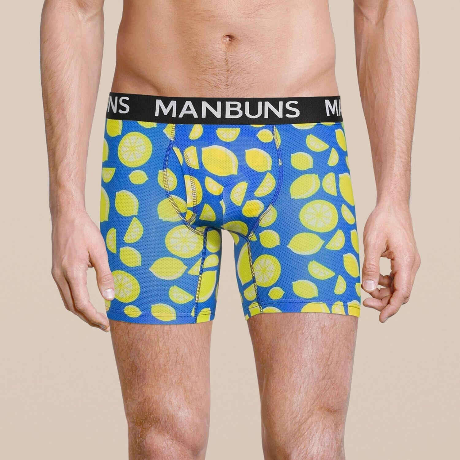 Men&#39;s Lemon Boxer Brief Underwear