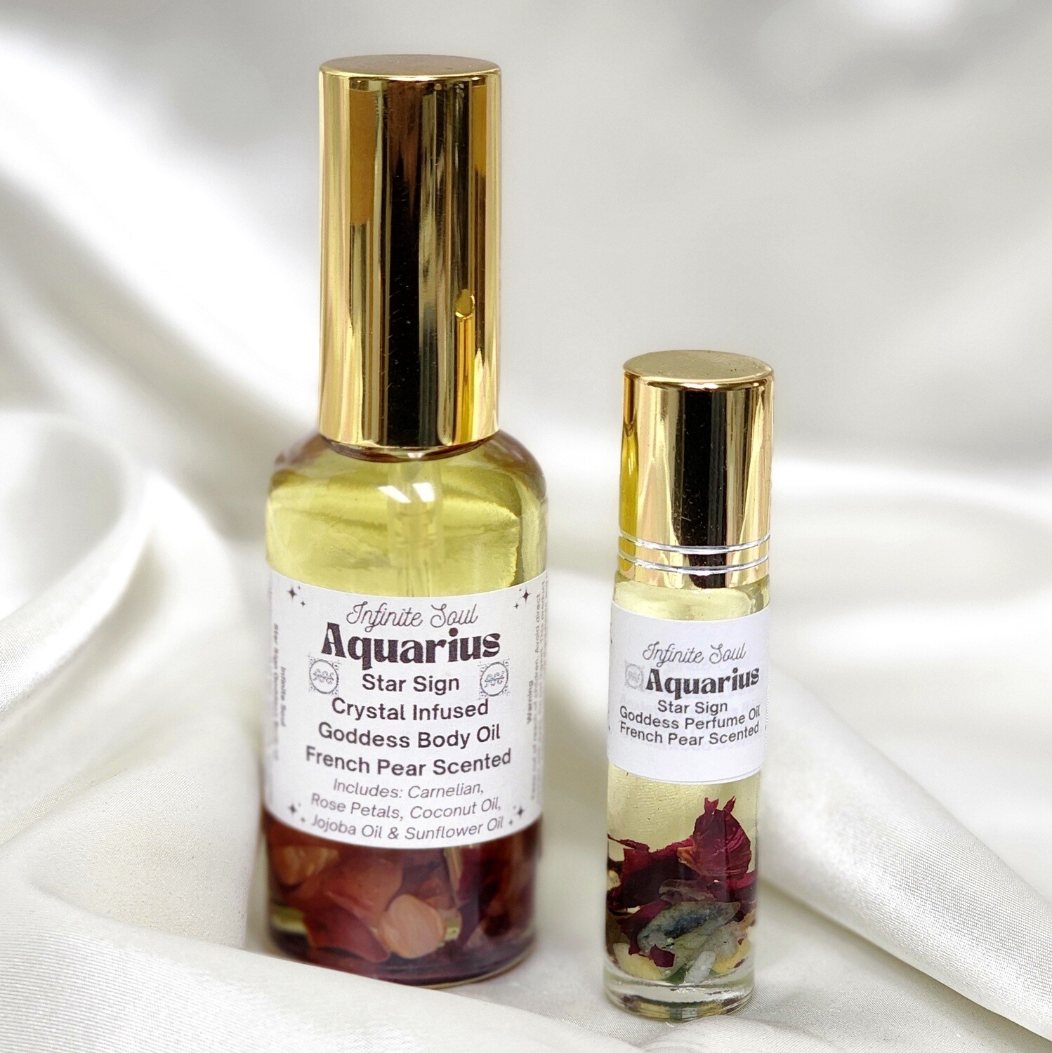 Aquarius: Star Sign Crystal Infused Goddess Body and Perfume Oil