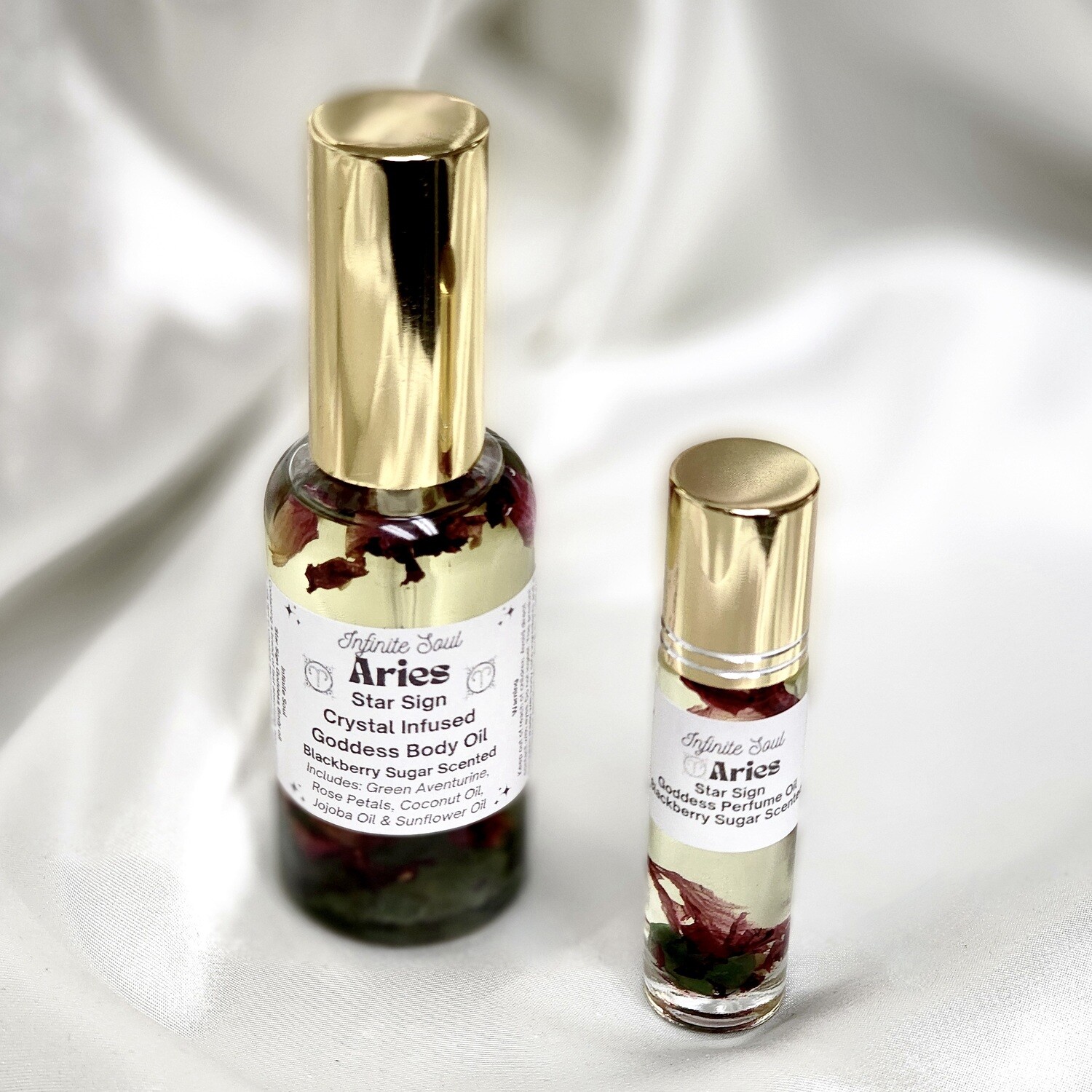 Aries: Star Sign Crystal Infused Goddess Body and Perfume Oil 