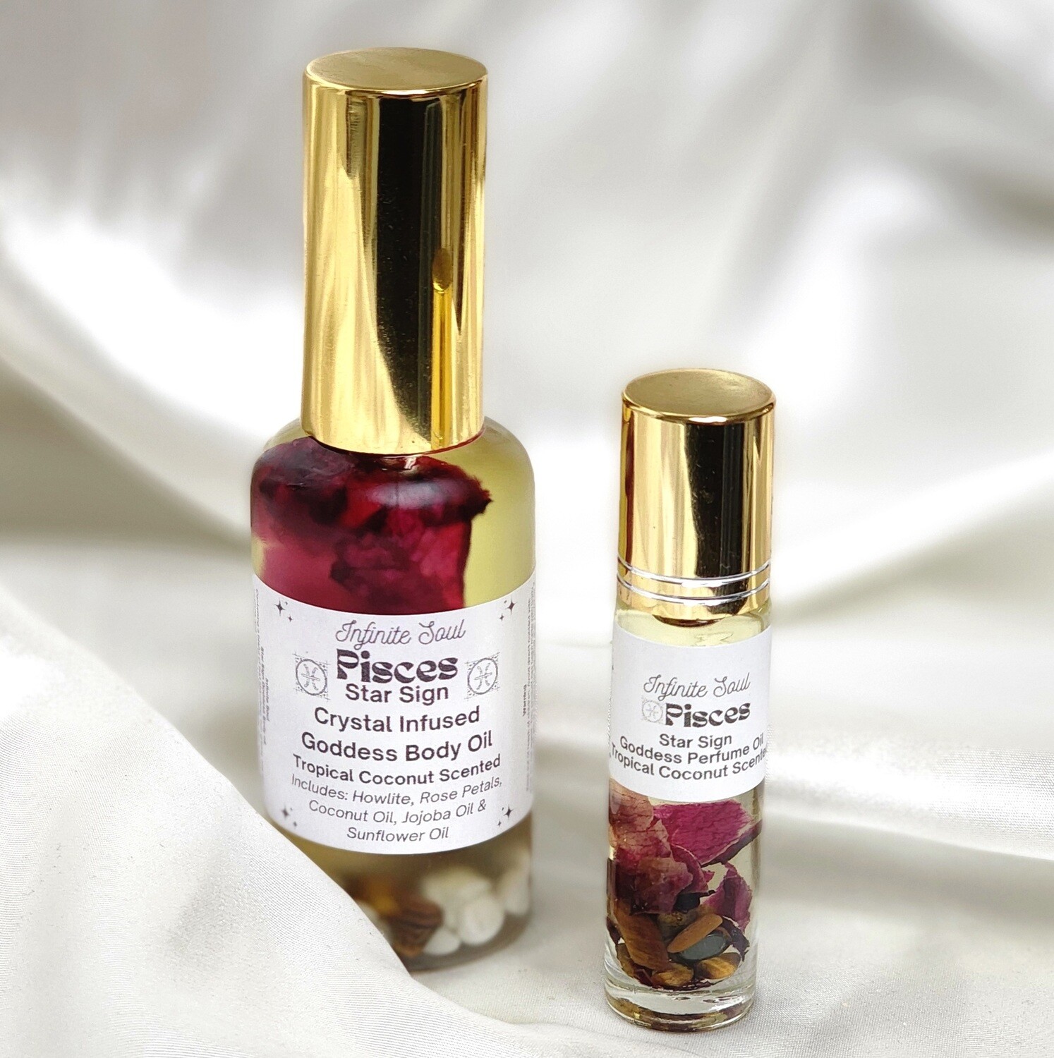 Pisces: Star Sign Crystal Infused Goddess Body and Perfume Oil