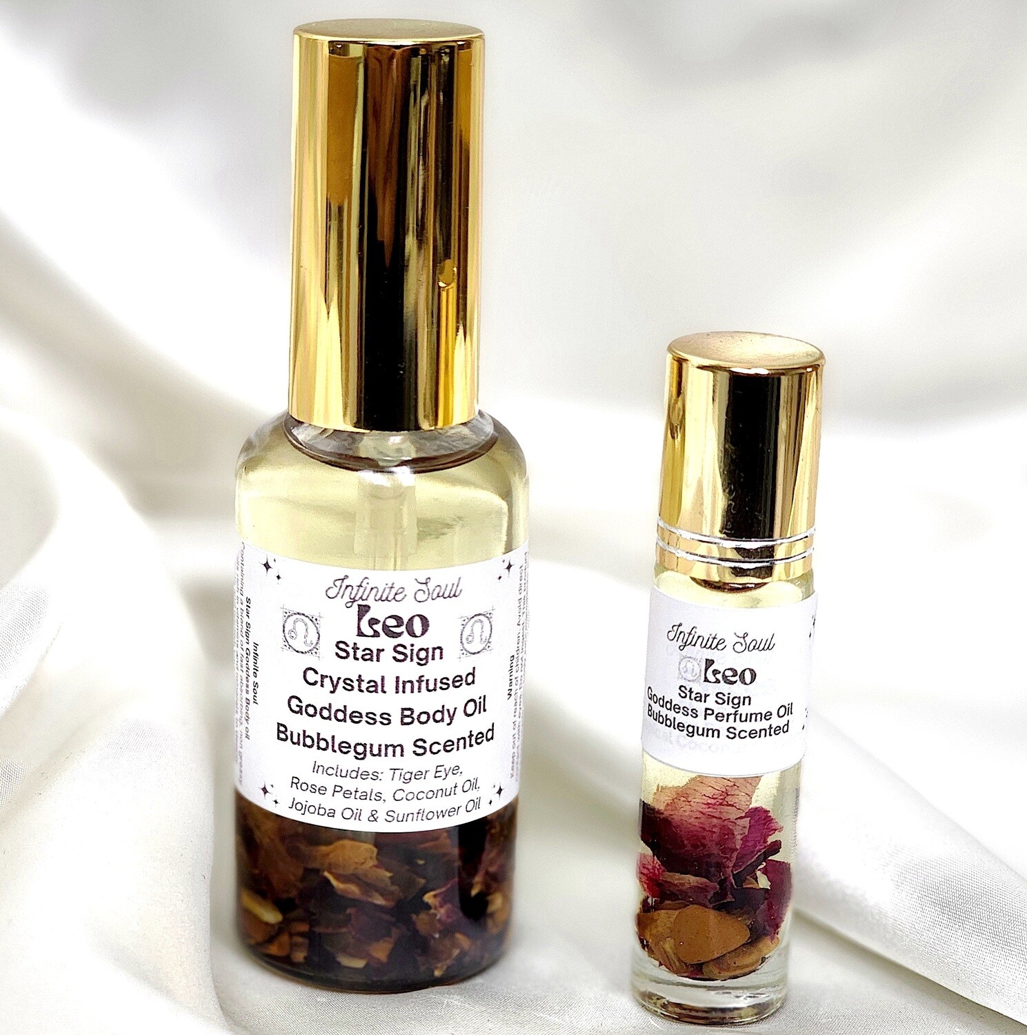 Leo: Star Sign Crystal Infused Goddess Body and Perfume Oil 