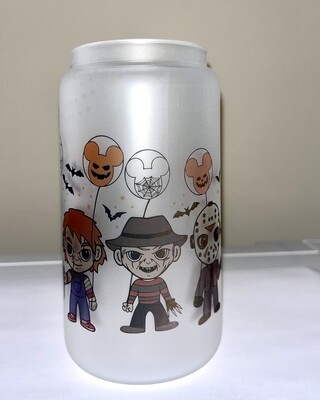 Spooky Friends 16 oz Frosted Libbey Cup