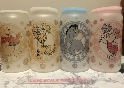 The Bear &amp; Friends Cup Set 16oz Frosted Cup