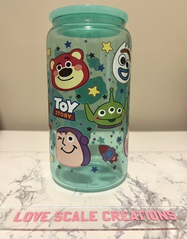 Toy 16oz Mint Glass Cup