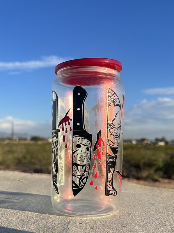 Horror Characters Red iridescent  16oz Cup