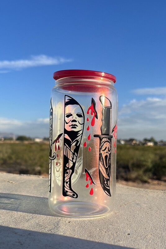 Horror Characters Red iridescent  16oz Cup